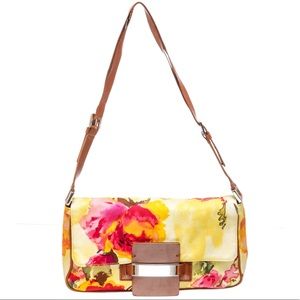 Dolce&Gabbana Canvas FloralPrint Shoulder Handbag